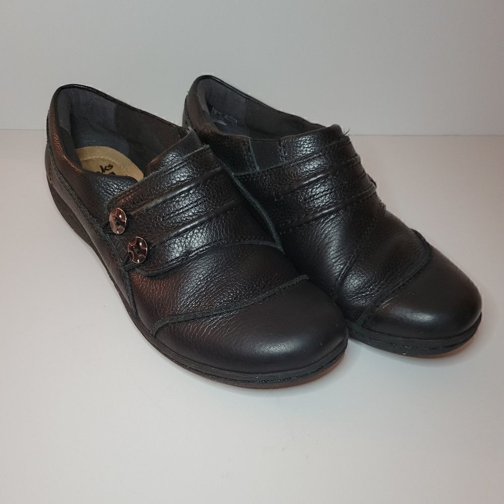 Clarks Leather Slip-on Black Shoe